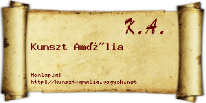 Kunszt Amália névjegykártya