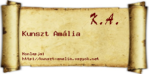 Kunszt Amália névjegykártya